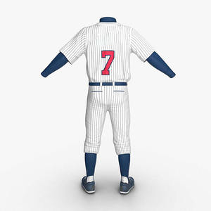 Camiseta de béisbol para jóvenes personalizable OEM con cuello en V, ropa deportiva de rendimiento, conjuntos de uniformes, patrón en blanco para uso en softball - Product Image 3