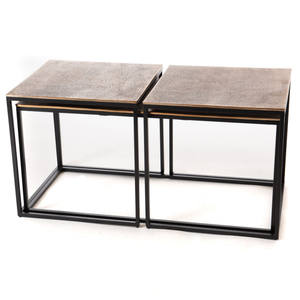 โต๊ะกาแฟโลหะแบบเรียบง่ายสไตล์นอร์ดิกทำจากทองคำโต๊ะกลางโต๊ะน้ำชาเฟอร์นิเจอร์สำหรับห้องนั่งเล่นและห้องนอน - Product Image 2