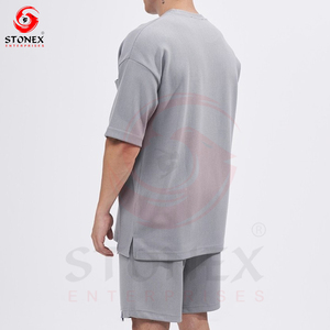 Summer New Men Casual Shorts Sets Custom Color Short Sleeve T Shirt Shorts Solid Tracksuit Set Men's 2 Pieces Sets - Product Image 2