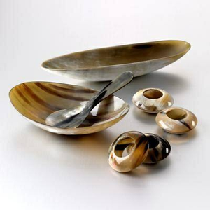 Plato para Especias de Cuerno Natural Hecho a Mano, Más Vendido, con Cuchara de Cuerno de Buey, Tazón de Cuerno de Búfalo para Servir Fruta, Ensaladera Redonda de la India - Product Image 3