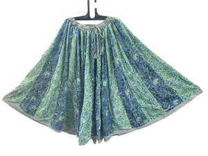 กระโปรงผ้าฝ้ายสไตล์โบฮีเมียนสำหรับผู้หญิงกระโปรงผ้าฝ้ายสไตล์พื้นเมืองโบฮีเมียนมือไม่เหมือนใครพิมพ์ลายดอกไม้เย็บปะติดปะต่อกันดีไซน์พลิ้วไหวใส่สบาย - Product Image 6