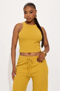 Vente en gros tendance Ensembles en coton pour femmes de la meilleure qualité Débardeur avec pantalon droit à jambe large pour femmes - Product Image 2