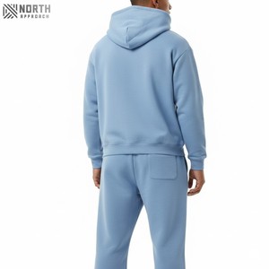 ชุดเซ็ตเสื้อฮู้ดดี้และกางเกงสเวตแพนท์ทรงบาน พิมพ์ลายสกรีน 450 แกรม ลุคย้อนยุคฟอกสีซีดจาง สไตล์ดิสเทรส สำหรับผู้ชาย ชุดลำลองสุดหรู - Product Image 3