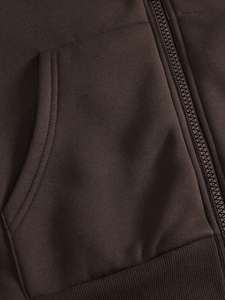 Sudaderas con capucha personalizadas de alta calidad gráfico de gran tamaño de algodón con diamantes de imitación desgastados con cremallera recortada Sudadera con capucha hombres fabricantes OEM 2025 - Product Image 3