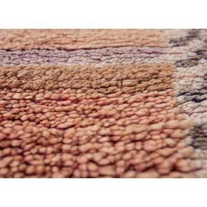 Tapis en laine géométrique 3D Nuray Classic rouge et orange noué à la main pour la maison - Grand tapis rectangulaire pour salon et couloir - Modèle - Product Image 3