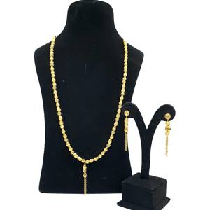 24KT Gold Plated Long Necklace <b>Set</b> Nouvelle Collection of Elegant <b>Fine</b> <b>Jewelry</b> <b>Sets</b> - Product Image 1