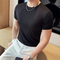 T-shirt décontracté pour homme, toucher doux, été, 100% coton, uni, durable, respirant, manches courtes, style minimaliste streetwear