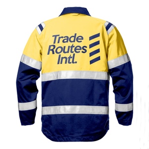 Chaqueta de poliéster Hi Vis personalizable para ropa de trabajo de invierno Rayas reflectantes para Seguridad Industrial Pedidos a granel Logotipo personalizado - Product Image 4