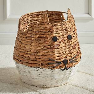 Cesta para bebé tejida a mano con jacinto de agua, adorable cesta de almacenamiento, productos para recién nacidos - Product Image 2