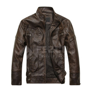 Chaqueta de Cuero Vacuno para Hombre, Duradera y de Alta Calidad, con Cuello Alto, Logotipo Frontal, Transpirable, Impermeable, Casual y Personalizable - Product Image 1
