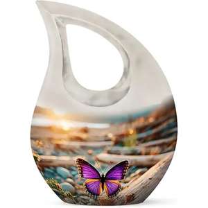 Vente chaude de haute qualité en forme de larme urnes funéraires taille personnalisée urnes commémoratives dernière arrivée de stock dans les fournitures funéraires - Product Image 3