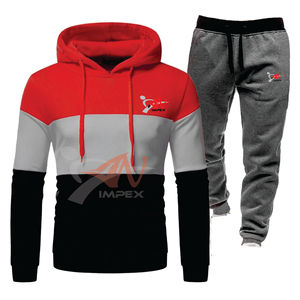 Survêtements à capuche LOGO personnalisé de haute qualité pour hommes Quantité en vrac Confortable Printemps et Automne Jogging Costumes 100% Coton - Product Image 3