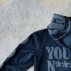 Logo Thermique Personnalisé Strass Intégral Zip Up Hoodies Squelette Français Premium Broderie Sweat À Capuche Surdimensionné Avec Visage Masqué - Product Image 4