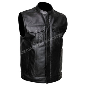 Chaleco de Cuero para Motociclistas, Chaleco de Motociclismo Urbano, Chaleco de Cuero para Carreras de Autos, Gran Oferta, Mejor Precio - Product Image 1