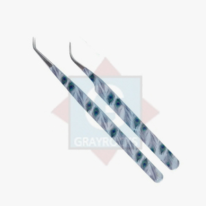 High Quality Precision Stainless Steel <b>Lash</b> Tweezers for Eyelash Extensions Customized Logo - Product Image 2
