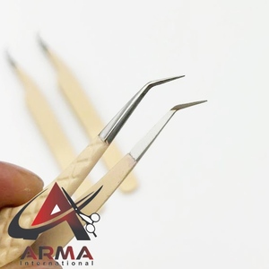 Pinzas profesionales para extensión de pestañas de acero inoxidable de alta calidad, herramienta de belleza sostenible para extensiones de pestañas - Product Image 4