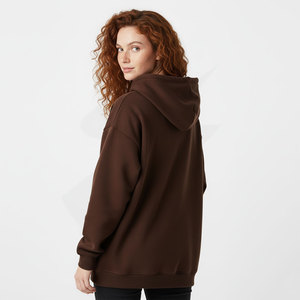 Sweat-shirt à capuche surdimensionné pour femme, coupe ample, design personnalisé, en molleton épais, fabrication OEM, vente en gros pour la vente au détail - Product Image 6