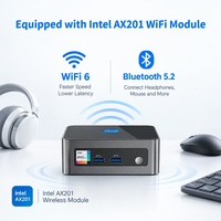 Geniş Voltajlı 100V-240V Intel Core I5 I7 I9 İşlemcili Mikro Bilgisayar, Tek 2.5G Ethernet Portu ve Dahili Soğutma Fanı ile Ofis ve Ev Kullanımı İçin