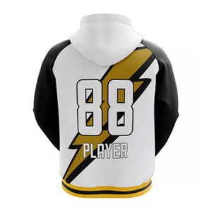 Sudadera con capucha de béisbol Lake In The Hills Thunder para hombre, manga raglán, estampado por sublimación, informal, deportiva, blanca, negra, amarilla - Product Image 6