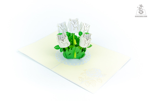 Super Sale Handicraft 3D Pop-up Greeting <b>Card</b> Flower and Tree Shape in Floral Design Gift <b>Card</b> <b>Made</b> of Paper - Product Image 5