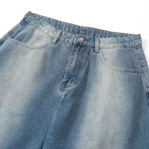 Jeans amples patchwork OEM brodés en 3D, style streetwear, pantalons en denim personnalisés, vêtements respirants pour la vente en gros et les marques privées - Product Image 3