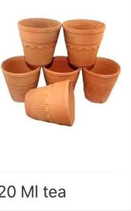 Custom logo <b>Handmade</b> Matte Terracotta <b>Mugs</b> Red Clay Cup Terracotta Pots Terracotta Clay Cups for Icecream Clay Cup for Curd - Product Image 3