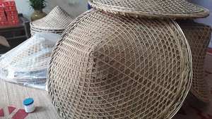 หมวกทรงกรวยไม้ไผ่เวียดนามสีน้ำตาลเป็นมิตรกับสิ่งแวดล้อม - Product Image 6