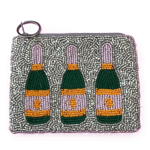 Monedero con cremallera y bordado de cuentas Vintage estilo bohemio monederos con cuentas al por mayor con patrones intrincados hechos a mano - Product Image 1