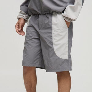 Los chándales OEM más vendidos para hombre, conjunto corto de cuello levantado, bloque de Color, 100% de nailon, Panel de serigrafía personalizado, ropa deportiva de trabajo - Product Image 6