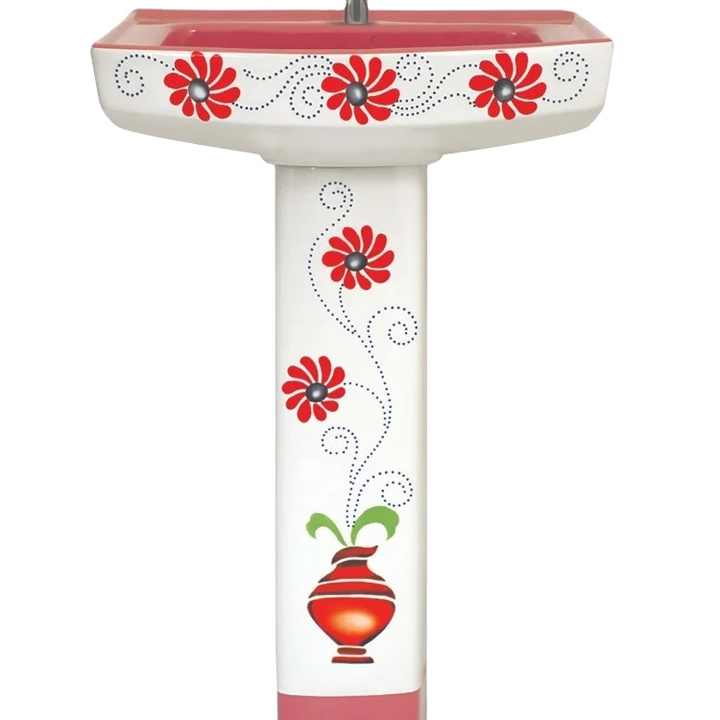 Modern Indian Vitrosa Sink for Hotel Bathroom Sinks and Pedestal Sink Available at Bulk Price