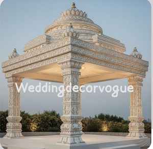 ชุดมณฑปงานแต่งงานดีไซน์หรูสำหรับพิธีในธีมพระราชวัง พร้อมงานประณีตและผ้าตกแต่งสุดหรู - Product Image 6