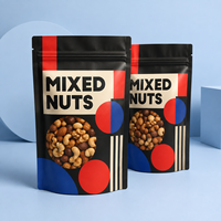 Sachet Doypack refermable de qualité alimentaire pour noix grillées mélangées, résistant à l'humidité et aux odeurs, pour aliments pour animaux de compagnie et chewing-gum