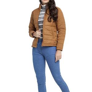 เสื้อแจ็คเก็ตพัฟเฟอร์ผู้หญิงแบบมีฮู้ด ผลิตจากโพลีเอสเตอร์ 100% บริการ OEM ODM ระบายอากาศได้ดี กันน้ำ เหมาะสำหรับฤดูหนาว - Product Image 5