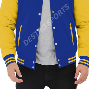 Venta al por mayor personalizado bordado Varsity chaqueta Unisex impreso último diseño chaquetas de béisbol con logotipo personalizado - Product Image 4
