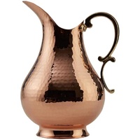 Carafe en cuivre artisanale de style élégant 1,8 L, compatible lave-vaisselle, durable pour servir des boissons, idéale pour les mariages, vente en gros