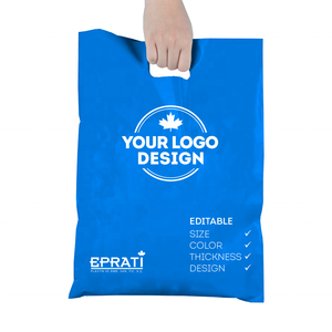 Bolsa de plástico con mango de troquelado reforzado de alta calidad MDPE de Turquía con precio de fábrica para ir de compras - Product Image 1