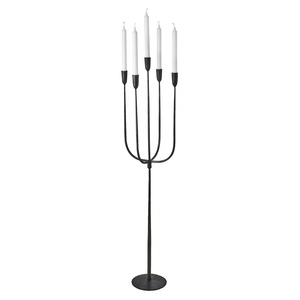 Candelabro de Metal Nórdico Moderno de Lujo, Hecho a Mano, Rústico, Dorado, Soporte para Velas Cónicas, Pedestal Geométrico Esférico, Decoración para Bodas y Hogar - Product Image 3
