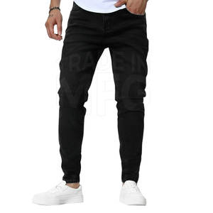 2024 pantalones vaqueros rectos de cintura alta para hombres superventas hechos a medida 100% algodón de secado rápido con artesanía de alta calidad precio razonable - Product Image 1