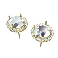 GEMFORTE INC DIY 10K 14K 18K White Prong Vvs Cvd Lab-grown Lab Grown Diamonds Studs Earring Side Lab Grown Diamond Earrings