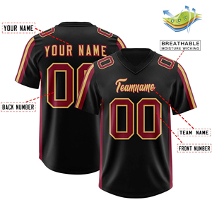 Camiseta de Fútbol Americano Sublimada Personalizada al por Mayor, Uniforme de Práctica y Partido para Equipos Juveniles Masculinos, Transpirable, de Poliéster - Product Image 6