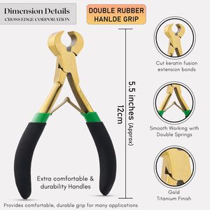 Outil d'extensions de kératine de qualité supérieure Bond Cutter pour le collage des cheveux pendant le processus de pré-installation Couleur or personnalisée - Product Image 3