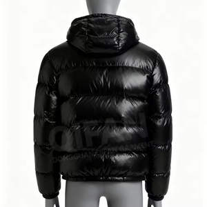 Men's Casual Winter Jacket With Thick Puffer Jacket Warm Hood Winter Outwear Coat <b>Business</b> Hombre Woven Polyester Fabric - Product Image 2