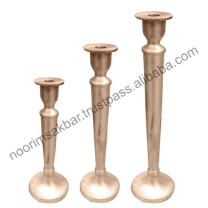 Fabricant de bougeoir en aluminium de forme ronde enduite de noir de qualité supérieure faite à la main pour toutes les occasions et la décoration de mariage - Product Image 5