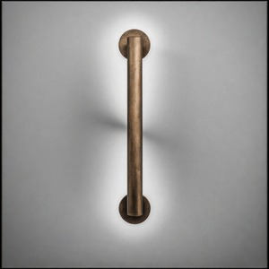 Regalturn มือจับประตูโบราณทำจากทองเหลืองโบราณหรูหราแบบวินเทจสลักลายดอกไม้หรูหราสำหรับตกแต่งบ้านแบบคลาสสิก - Product Image 2