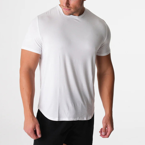 Nueva camiseta de compresión para hombre, de manga corta Camiseta deportiva para entrenamiento de gimnasia de alto estiramiento muscular - Product Image 6