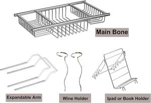 ถาดใส่สบู่และอุปกรณ์เสริมขณะอาบน้ำทำจากโลหะสแตนเลสทันสมัยทนทาน - Product Image 4