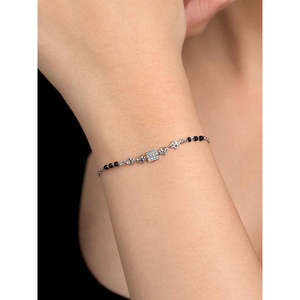 NOVAMART Fine Fine Beaded Silver Mangalsutra Bracelets Perfect Gift for Your <b>Wife</b> Wholesale Export - Product Image 3