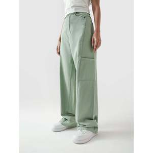 กางเกงคาร์โก้ผ้าแคนวาสเอวสูงระบายอากาศได้ดี สีเขียวมิ้นท์ รุ่นยูทิลิตี้ V1 - Product Image 1