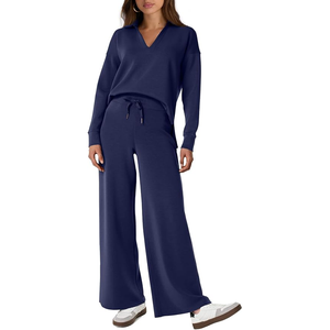 Conjunto de chándal de algodón a juego, conjuntos de 2 piezas para mujer, conjuntos de viaje de otoño 2024, chándal de manga larga, conjuntos de joggers - Product Image 1