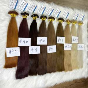 Queratina de alta calidad, Punta Plana, cabello humano vietnamita, longitud de 8 pulgadas a 40 pulgadas - Product Image 3